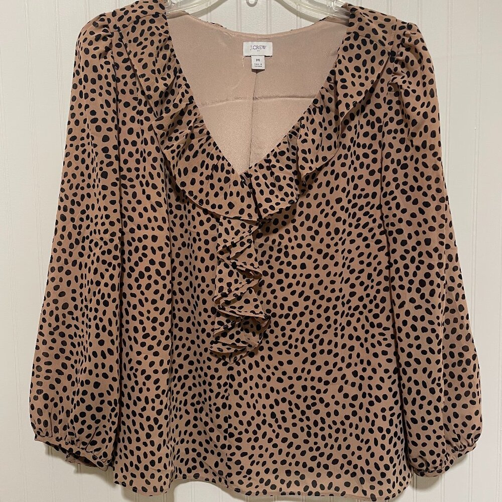J. Crew Leopard Print Blouse